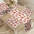 thumbnail image 2 of Ambesonne Basketball Table Runner & Placemats, Realistic Style Ball, Placemat 4 pcs + Runner 14"x90", Pale Cinnamon White, 2 of 2