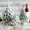 White, variant on SSZMDLB under $5 Mini Christmas Tree Small Tabletop Tree Bottle Brush Artificial Tree with Wooden Base for Desktop Shelf Mantel Christmas Party Holiday Decorations