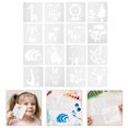 thumbnail image 4 of Miangastore Craft Stencil Template PET 16Pcs Round Rectangle 0.4X5.9X5.9In, 4 of 9