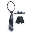 thumbnail image 3 of Gioberti Boy's Long Sleeve Dress Shirt + Stripe Tie, Bow Tie and Hanky, 3 of 5