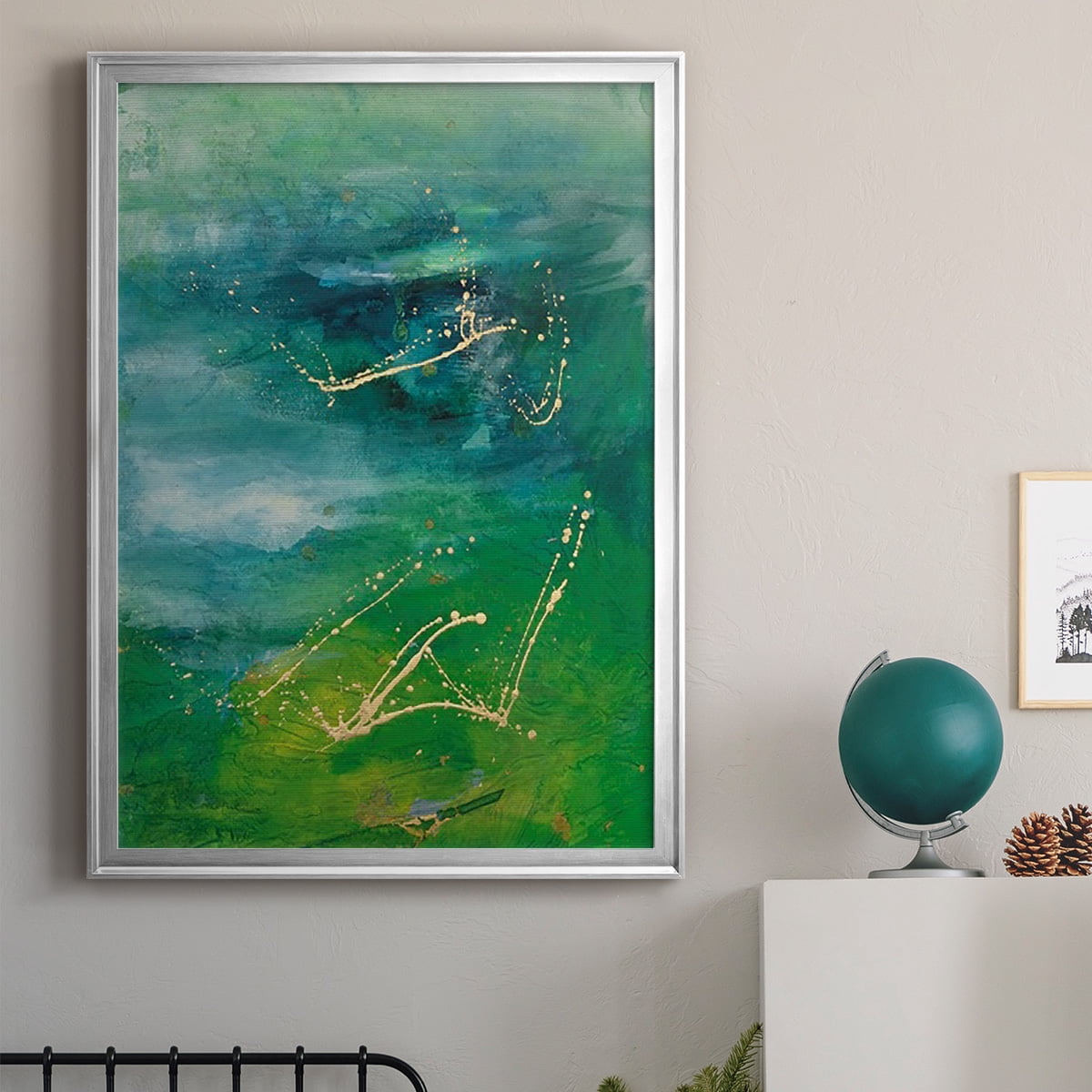 Peaceful Diptych I Premium Framed Print, in Gold, Black, or Silver - Ready to Hang