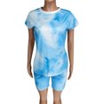 thumbnail image 5 of Idoravan Women Sets Clothing Clearance Fashion Women Summer Lady Split 2 Piece Sports Suit Set Casual Tie-Dyed Suit, 5 of 5