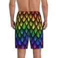 thumbnail image 3 of Fotbe Dragon Scales Pajama Shorts for Men, Men's Pajama Bottoms, Sleepwear,Short Pajama Pants-X-Large, 3 of 9