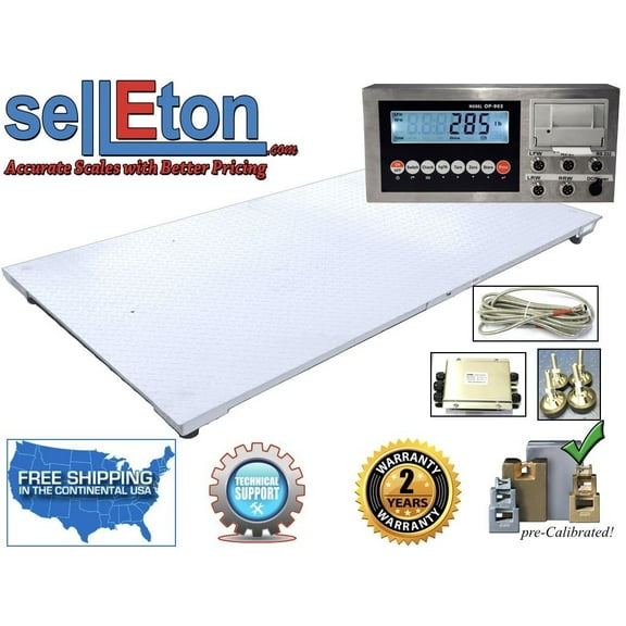 NEW 5' x 8' / (60" x 96") Industrial Floor Scale & LCD indicator 10k x 1 lb