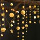 thumbnail image 1 of Kit de guirnalda de estrellas doradas brillantes de 52 pies, pancarta grande de adornos circulares de papel metálico mate para cumpleaños, baby shower, boda, Año Nuevo, habitación de los niños, 1 of 7