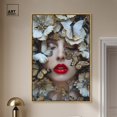 thumbnail image 3 of Madama Butterfly Canvas Floral Collage Wall Art by Art Remedy, Gold Frame, 36" x 54", 3 of 7