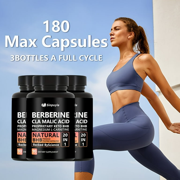 Berberine 20 in 1 Keto BHB Supplement - CLA, Malic Acid & L-Carnitine for Metabolism & Energy Support, 90 Capsules - Walmart.com Berberine 20 in 1 Keto BHB Supplement - CLA, Malic Acid & L-Carnitine for Metabolism & Energy Support, 90 Capsules - Walmart.com