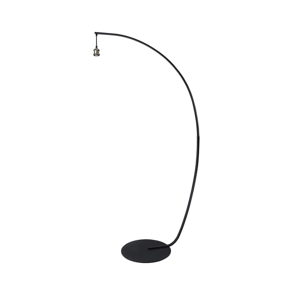 Aspen Creative 45701-11, One-Light Arc Floor Lamp, Transitional Design in Matte Black, 72" High