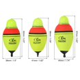 thumbnail image 2 of Uxcell 1oz 1.4oz 1.8oz Lighted Fishing Slip Bobbers EVA Green Red LED Light Up Fishing Float, Yellow, 3 Pack, 2 of 7