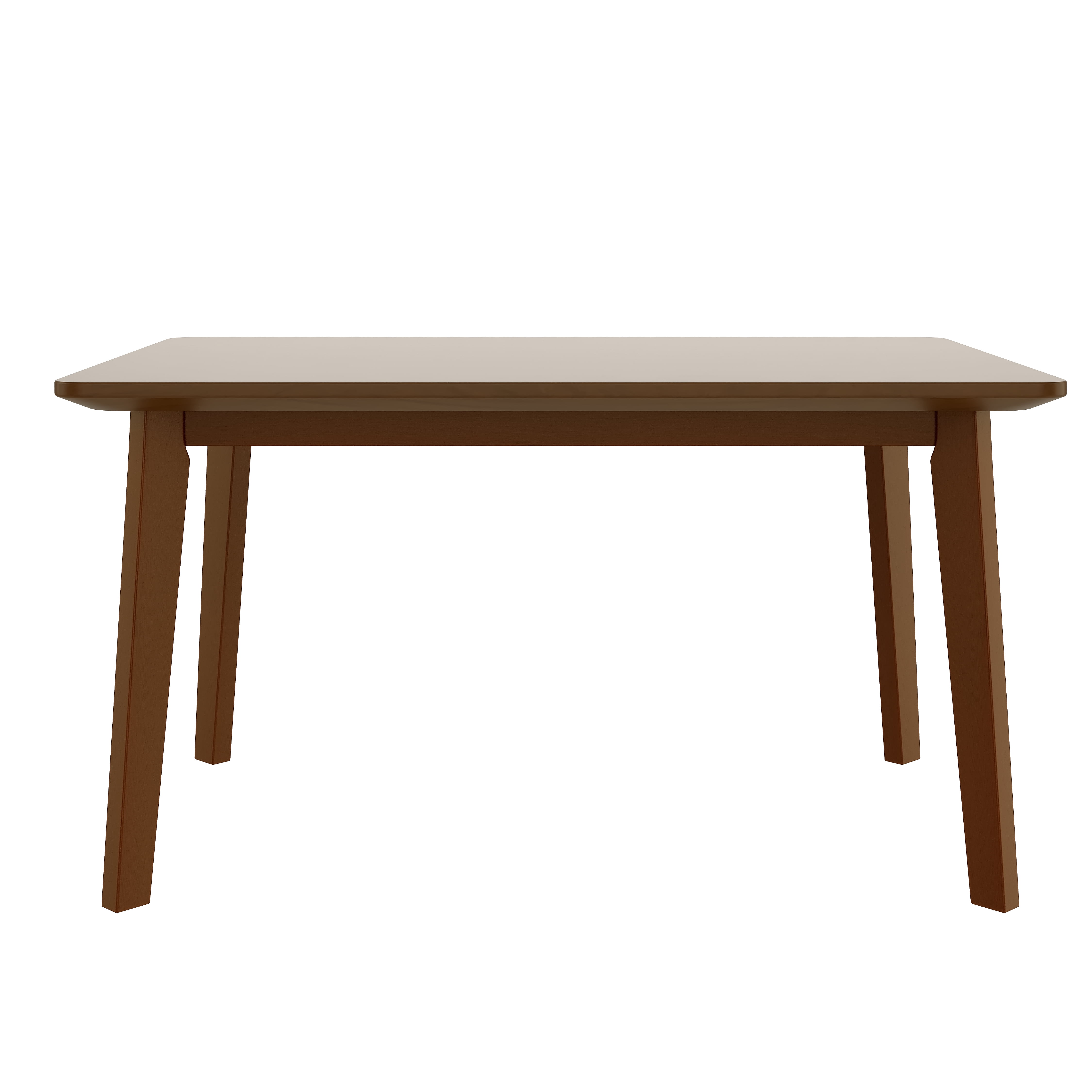 Euroco 47" Farmhouse Dining Table for 4,Wooden Rectangular Kitchen Table with Wood Frame for Dining Room,Kitchen Living Room,Walnut