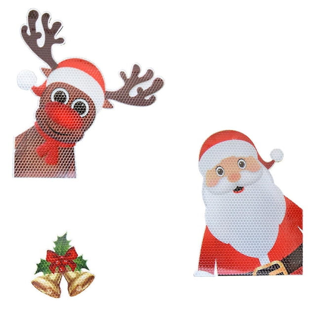 Pegatinas de coche, bombillas decorativas, imanes de nevera magnéticos festivos, Navidad, repuesto artesanal, tira reflectante creativa