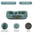 thumbnail image 4 of Cama para mascotas ClevaHome para gatos, perros y mascotas pequeñas de hasta 7 kg, redonda, verde, 4 of 7