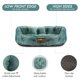 thumbnail image 4 of Cama para mascotas ClevaHome para gatos, perros y mascotas pequeñas de hasta 7 kg, redonda, verde, 4 of 7