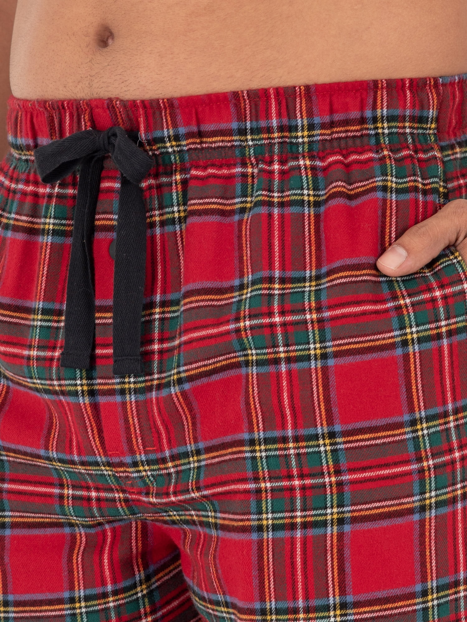 George Men's Plaid Woven Flannel Sleep Pants