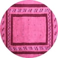 thumbnail image 1 of Ahgly Company Indoor Round Abstract Purple Contemporary Area Rugs, 6' Round, 1 of 4