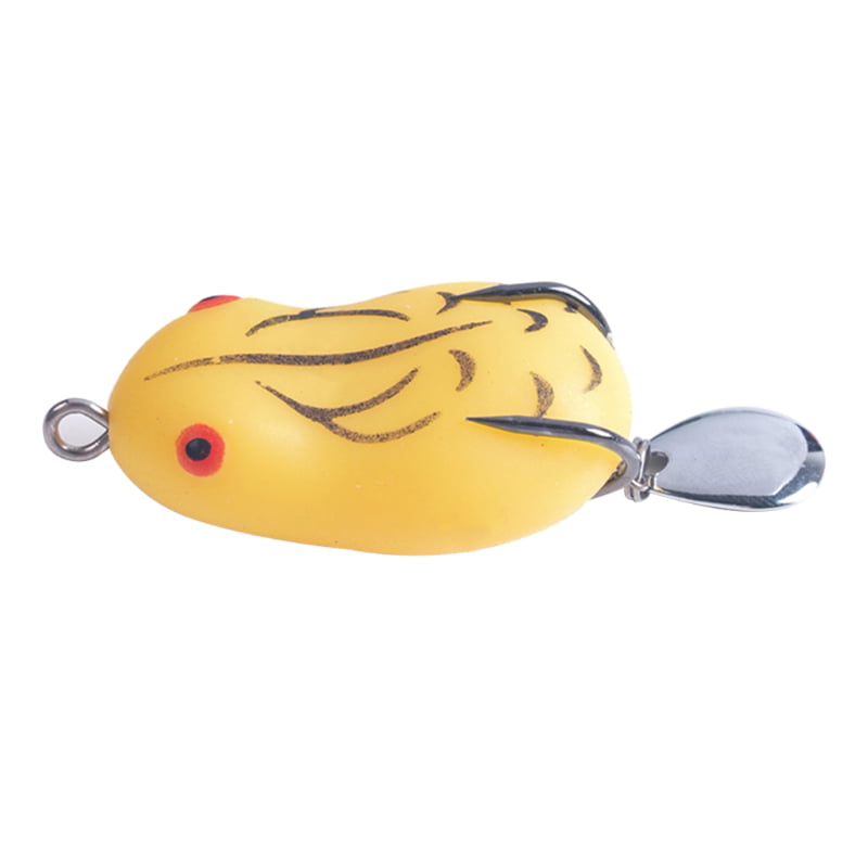 Artificial Soft Hollow Frog Fishing Lure Lifelike Frog Bait with Double Hook 
