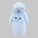 thumbnail image 1 of Cowsor Newborn Baby Bear Outfit Girls Boys Winter Fleece Clothes Hooded Romper Set, 1 of 6