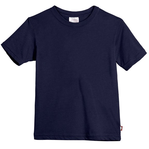 Made in USA Boys Soft Cotton Jersey Short Sleeve Crew Tee | Navy
