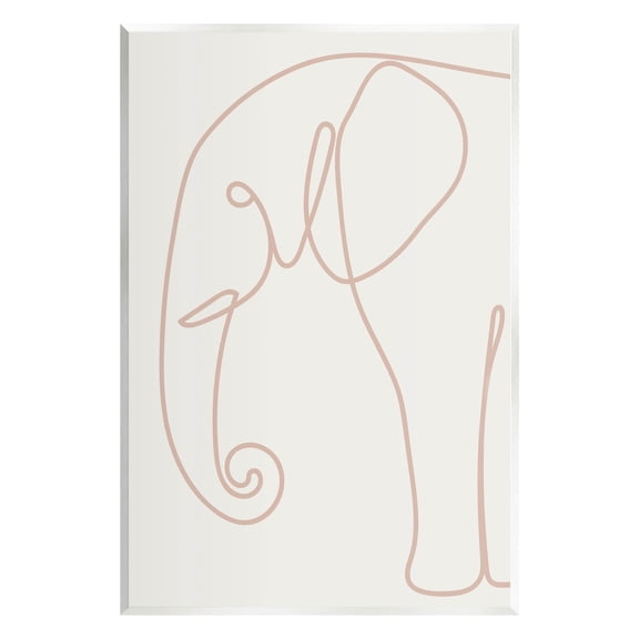 Elephant Doodle Outline Shape Animals & Insects Graphic Art Unframed Art Print Wall Art