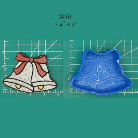 Christmas Bells Silicone Freshie Mold