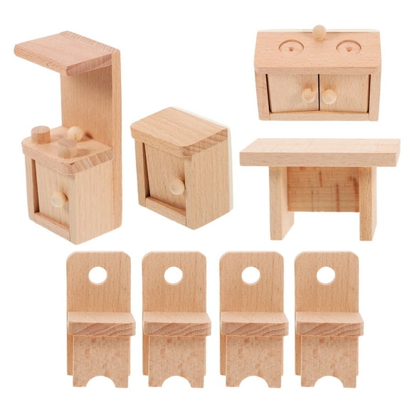 WORGEOUS Miniature Furniture For Dollhouse Beige Synthetic Material 1 Set