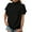Black, variant on yunLCZ Basic Women's Tees Everyday Low Price Women's Summer Solid Color High Neck Loose Casual Short Sleeved T Shirt Top Office casual blouse with leggings