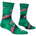 thumbnail image 3 of Crazy Socks, Mountain Dew Stripes, Men's Crew Socks Funny Novelty Gift, 3 of 6