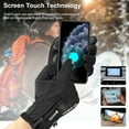 thumbnail image 6 of Htwon Winter Work Gloves Fleece Lined Warm Touch Screen Driving Gloves with Zipper Black XXL, 6 of 14