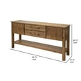 thumbnail image 5 of Benjara Olum 60 Inch Sofa Table, 2 Drawers, Lower Shelf, Solid Mango Wood, Brown, 5 of 5