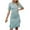 Green, variant on Inleife Womens Summer Dresses Fashion Casual Women's Solid Short Sleeve Round-Neck Irregularity Flounce Dress