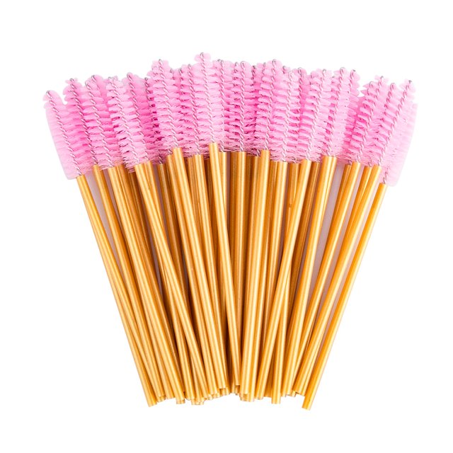 100/50 Uds. Cepillos desechables para pestañas, herramientas de extensión de pestañas, cepillo para cejas, aplicador de varitas para máscara, coladores, cosmético para pestañas Dengxun unisex