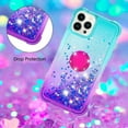 thumbnail image 5 of Phone Case for iPhone 13 Pro Max (Not fit 13 Pro), Shiny Bling Quicksand Effect TPU Bumper Case with Four Corners Anti-Fall Heavy Protection Cover for iPhone 13 Pro Max (6.7) Blue Purple, 5 of 14