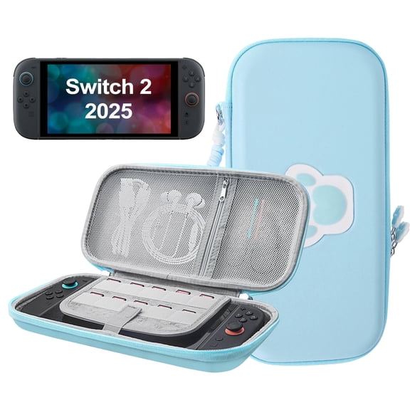 YUOY Carrying Case for Nintendo Switch 2 (2025), Travel Bag for Nintendo Switch 2 Accessories, Blue