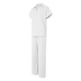 thumbnail image 6 of vigerkar Womens Fashion 2 Piece Outfit Lounge Set Cap Sleeve Polo Top and Pant Set Tracksuit Travel Matching Outfit (White, XXL), 6 of 8