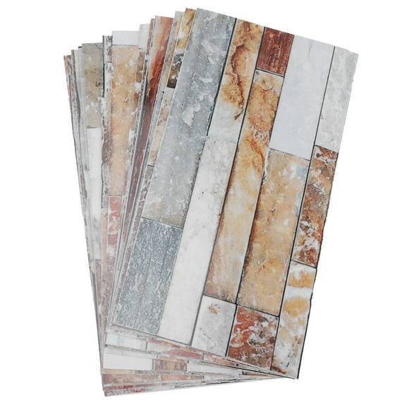 Marble Tile Sticker,12Pcs PVC Tile Sticker Floor Sticker Kitchen Decoration Exceptional Value