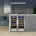 thumbnail image 5 of Tittla 15 Inch Dual Zone Wine Cooler and 15 Inch Single Zone Wine Cooler 60 Bottle with Upgraded Compressor Under Counter or Freestanding Low Noise, 5 of 7