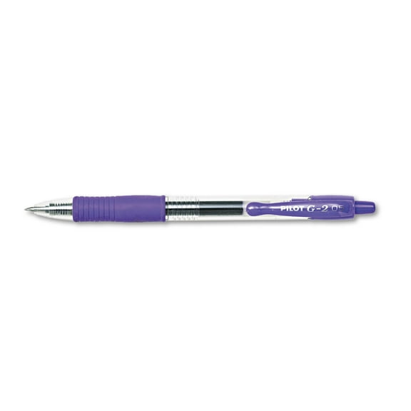 G2 Premium Gel Pen, Retractable, Extra-Fine 0.5 Mm, Purple Ink, Smoke Barrel, Dozen