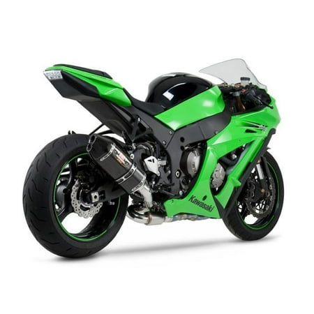 Carbon Yoshimura Race Exhaust - Yoshimura 1418043220 R-77D Race Series 3/4 Exhaust - Carbon Fiber Muffler