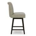 thumbnail image 4 of CHITA Swivel Counter Height Bar Stools with Faux Leather, 26 inch, Stone Gray, 4 of 9