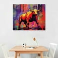 thumbnail image 2 of Nawypu Bull Motivational Wall Art Canvas Print, Office Decor, Inspiring Framed Prints, Inspirational Entrepreneur Quotes for Wall Art Decoration, Stock Market Trading Art Print, 2 of 4