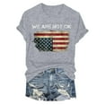 thumbnail image 5 of ORT 4th of July Shirts Women American Flag T Shirts American Flag T-Shirts Tops Crewneck Summer T-Shirt(Grey,M), 5 of 6