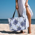 thumbnail image 6 of Daiia Turtle with Blue Stones Beach Travel Bag - Water-Resistant Beach Bag, Lightweight Tote with 7 Pockets for Women and Men - Gym,Pool,Camping,Reusable Grocery Bag, 6 of 7