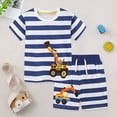 thumbnail image 2 of TSHXS Boys Summer Clothes Size 6 Boys Clothes Boys Clothing Sets Loose Athletic Crew Neck T-Shirt And Short Outfits, 2 of 9