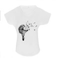 thumbnail image 3 of Pompotops Mode T-shirt à Manches Courtes Imprimé Col Rond Ample pour Femmes, 3 of 6
