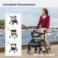 thumbnail image 4 of Rollator Walker Drive Medical Nitro Sprint con asiento negro, 4 of 8