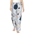 thumbnail image 2 of Lsque Cartoon Planets Print Women's Pajama Pants, Lounge Pant - Comfortable Home Wear,Elastic Waistband, Stylish Design-Small, 2 of 9