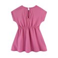 thumbnail image 4 of CYRBOKO Summer Dresses for Baby Girls 2025, Short Sleeve Birthday Cotton Casual Princess Dresses Hot Pink Size 6-12 Months, 4 of 9