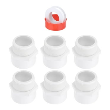 Uxcell 3 Pcs 2" PVC Male Adapter Pipe Fitting Fit for SCH40 Slip Coupling, White