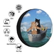 thumbnail image 4 of Sikiie Two Brave Cats Are Floating On The Sea Iceberg PVC Leather Spare Tire Wheel Cover Spare Tire Cover, for Car Truck SUV Camper Trailer Universal Fit(14-17in)-16 inch, 4 of 6