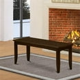 thumbnail image 2 of Pemberly Row Traditional 17" Wood Dining Bench in Cappuccino, 2 of 3